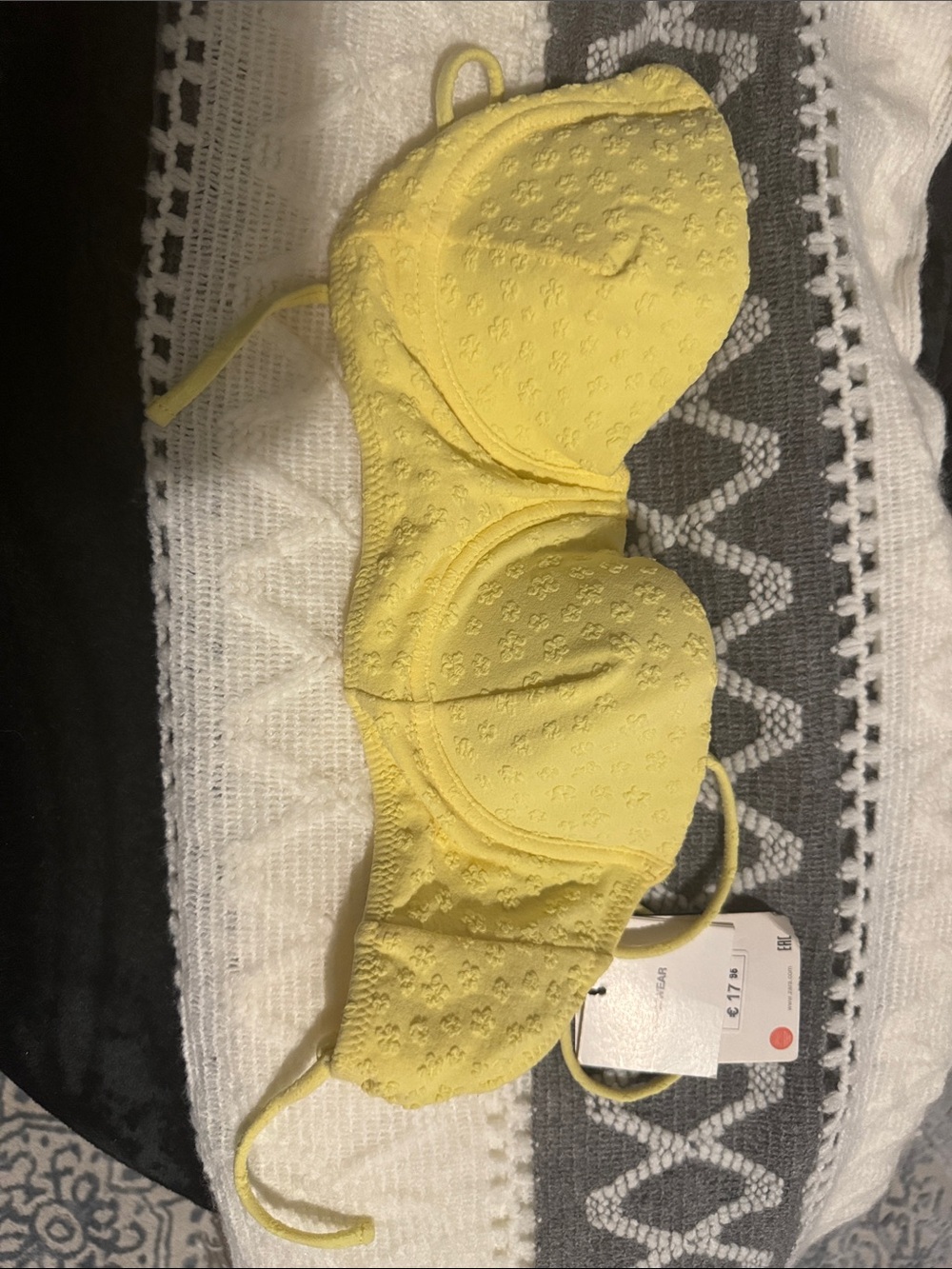 Zara Yellow Lace Longline Balconette Bra